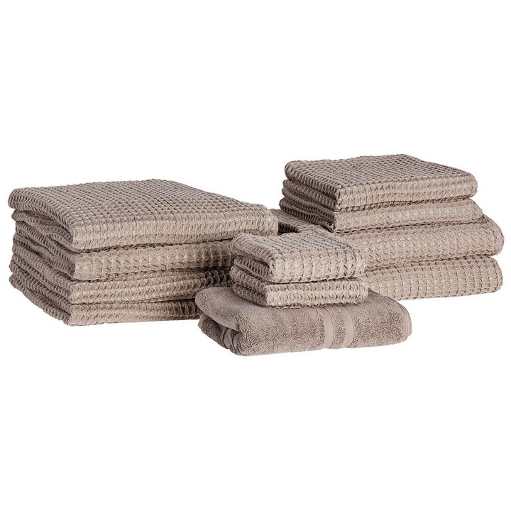 Set de 11 prosoape Areora Bumbac Taupe