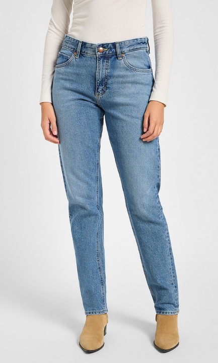 Blugi dama, Lee, model RIDER JEANS, albastru, bumbac, Albastru, W31-L31