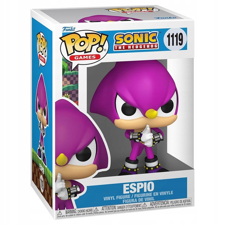 Figurina Funko Pop Sonic the Hedgehog - Espio #1119, vinil, 11,5x9x16cm
