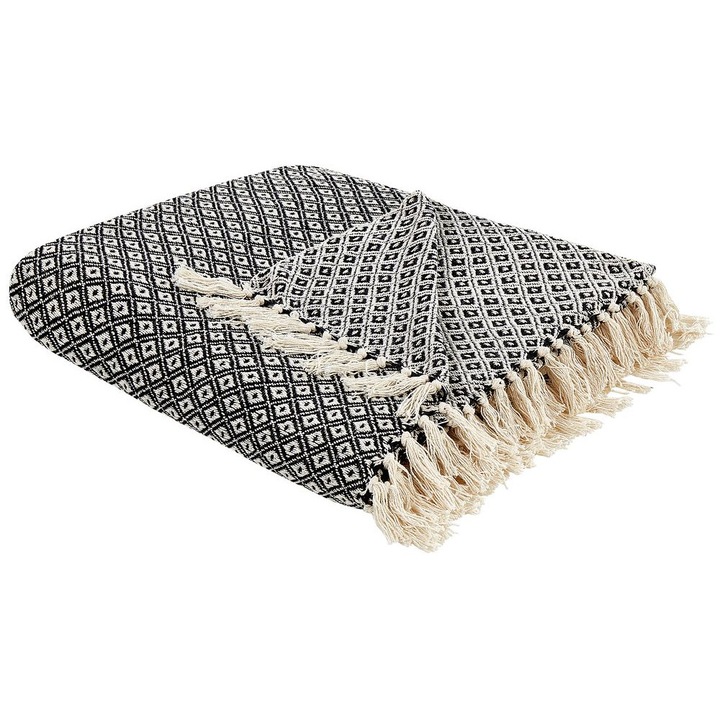 Patura Chyama Bumbac 220 x 240 cm Negru