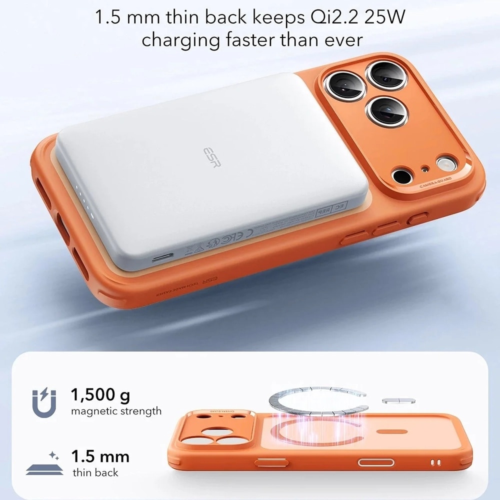 Husa pentru iPhone 17 Pro - ESR Classic Hybrid HaloLock - Frosted Orange
