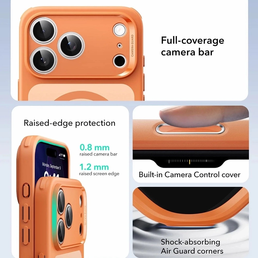 Husa pentru iPhone 17 Pro - ESR Classic Hybrid HaloLock - Frosted Orange