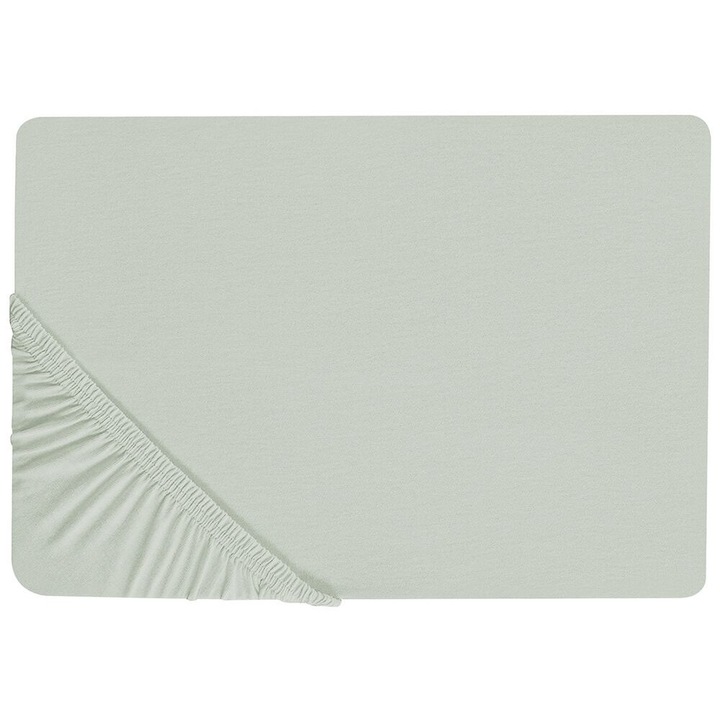 Cearceaf cu elastic Janbu Bumbac 200x200 cm Verde deschis