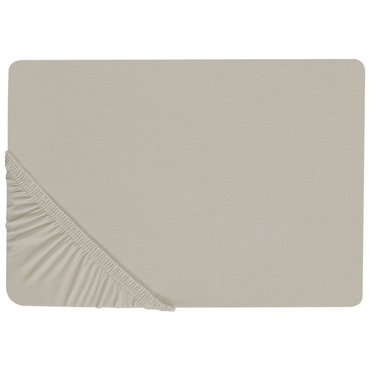 Cearceaf cu elastic Janbu Bumbac 200x200 cm Taupe
