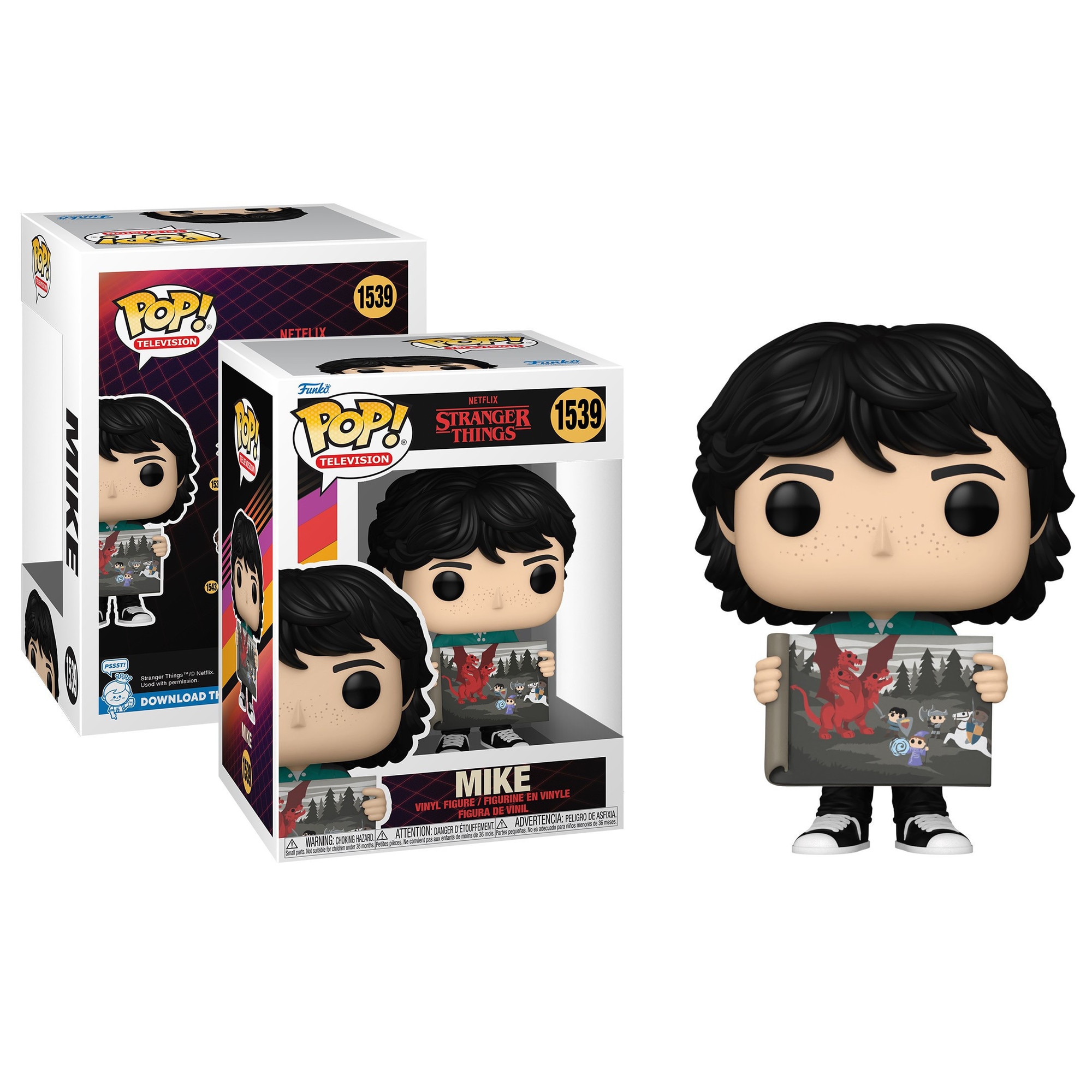 Figurina Funko POP, Stranger Things S4 - Mike cu pictura lui Will