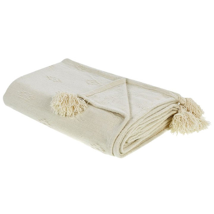 Patura de pat Kazy Bumbac 150 x 200 cm Bej