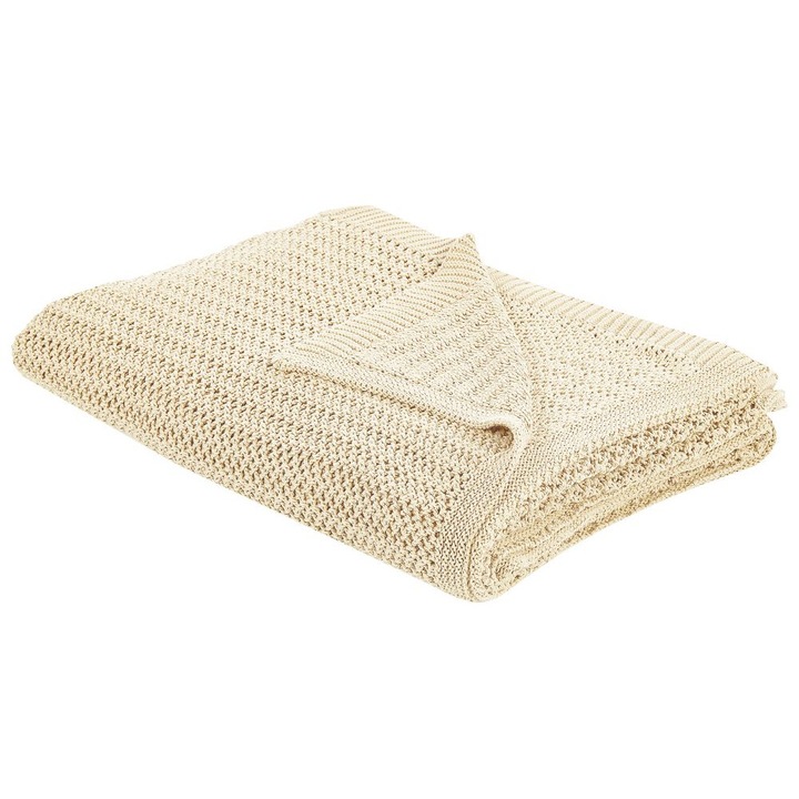 Patura de pat Ilen Bumbac 150 x 200 cm Bej