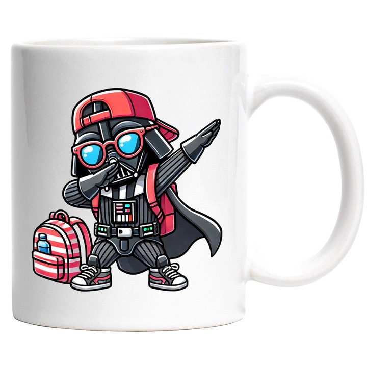 Cana Cu Star Wars – Fluturi Veseli In Galaxia Luminata – Emotie, Copii si Curaj, Ceramica, 330ML, Cu Maner si Interior Alb