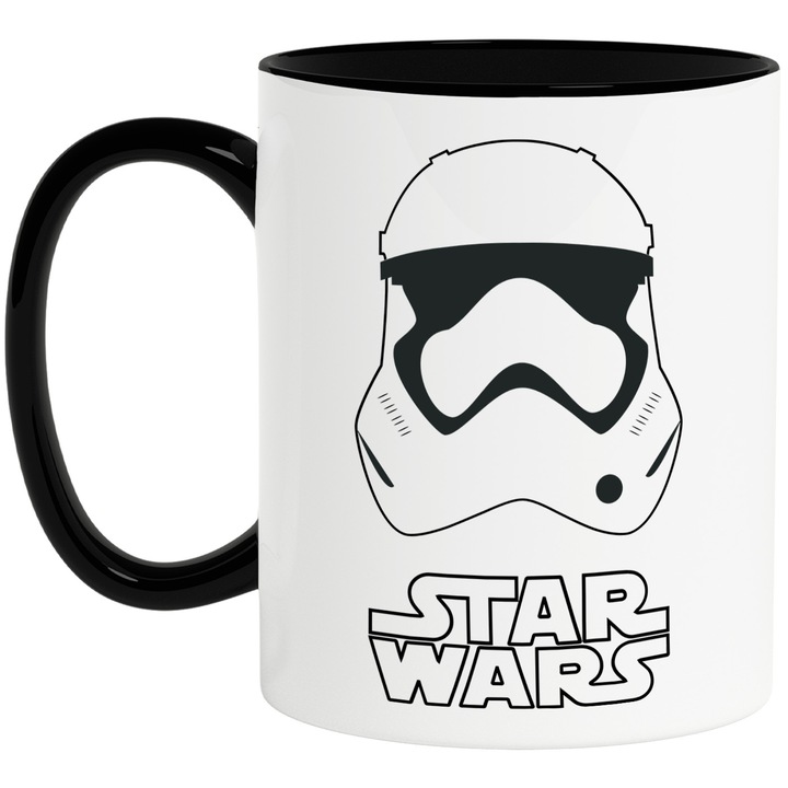 Cana Cu Star Wars – Fluturi Magici Pixel Vesel Curajosi – Aventura, Copii si Magie, Ceramica, 330ML, Cu Maner si Interior Negru