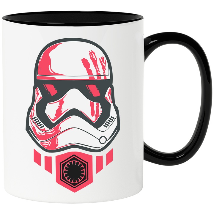 Cana Cu Star Wars – Stele Dansatoare Vesela Pixel Curajos – Prietenie, Emotie si Curaj, Ceramica, 330ML, Cu Maner si Interior Negru