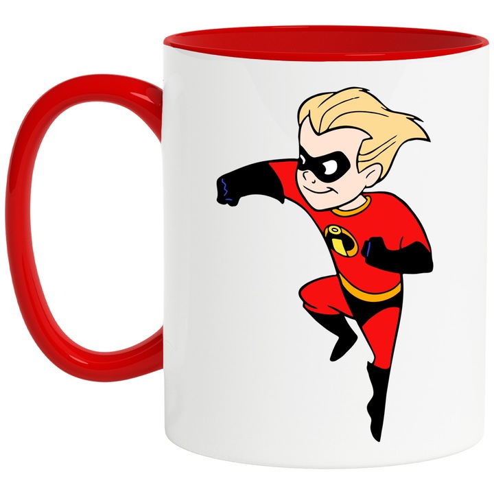 Cana Cu Dashiell – Stele Dansatoare Pe Strazi Luminate – Aventura, Copii si Distractie, Ceramica, 330ML, Cu Maner si Interior Rosu