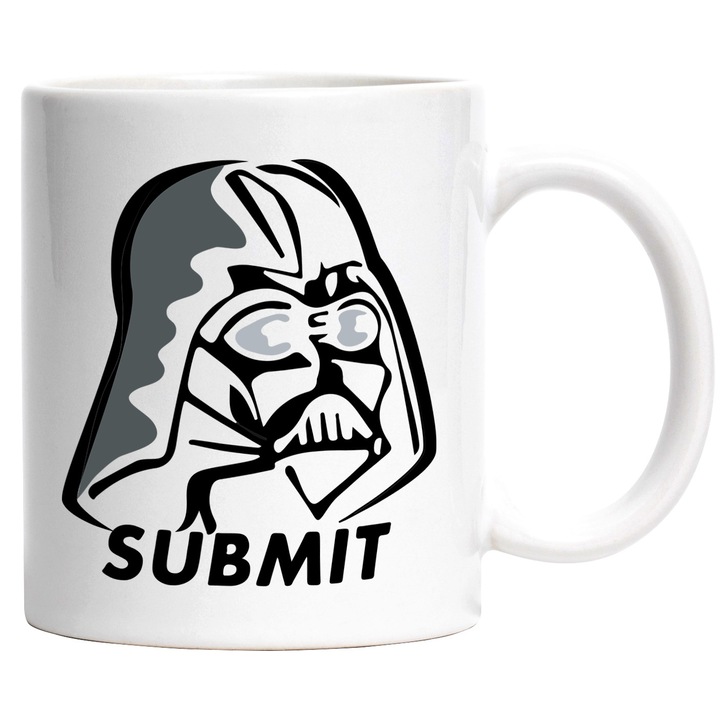 Cana Cu Star Wars – Stele Dansatoare Pixel Curajoase Vesel – Aventura, Copii si Distractie, Ceramica, 330ML, Cu Maner si Interior Alb