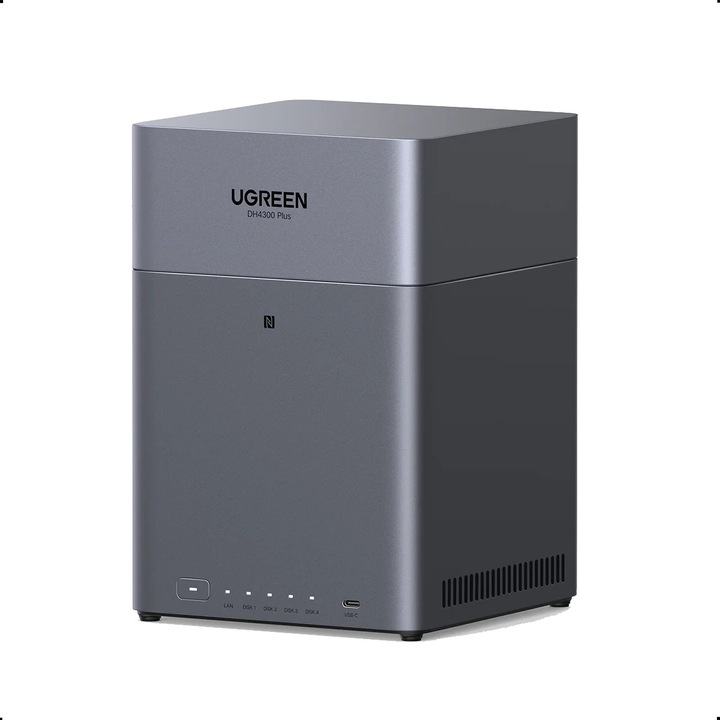 UGREEN DH4300 Plus NAS, 4 lemezhely, 8 magos processzor, 8GB RAM, HDMI 4K, 2.5GbE LAN, Lemez nélkül