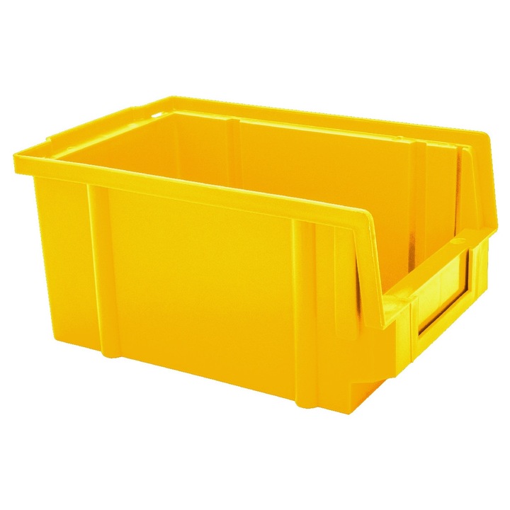 UN tárolódoboz, 1-es típusú, polipropilén, ütésálló, 199x135x100cm, sárga