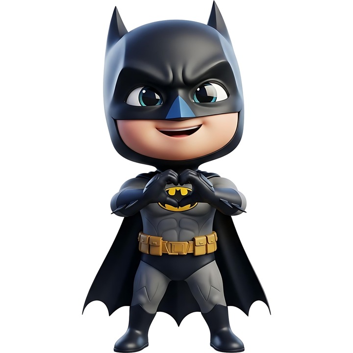 Sticker Adeziv Cu Batman – Poveste DC Clasica, Cadou Nostalgic si Magic, cu Margini Albe, PVC Vinyl 10CM