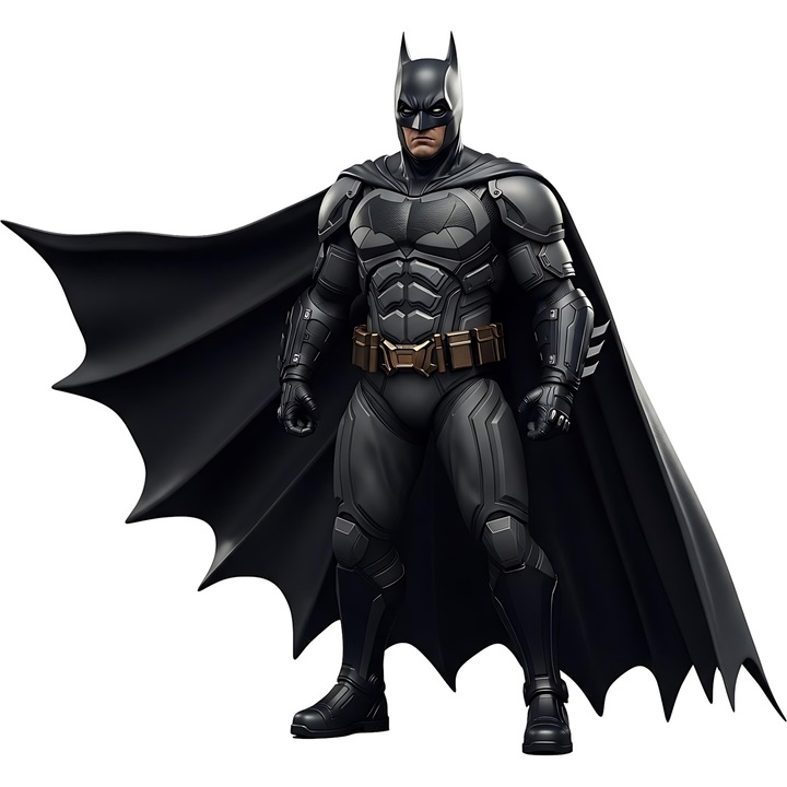 Sticker Adeziv Cu Batman – Personaj DC Iubit, Cadou Fermecator si Colorat, cu Margini Albe, PVC Vinyl 23CM
