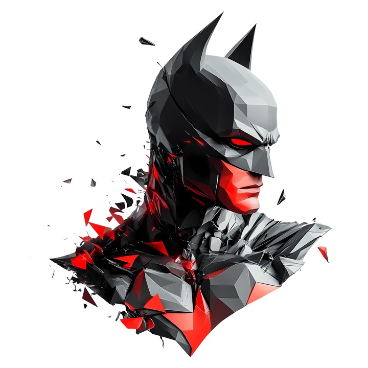 Sticker Adeziv Cu Batman – Poveste Cavaler Intunecat, Cadou Fermecator si Amuzant, cu Margini Albe, PVC Vinyl 23CM