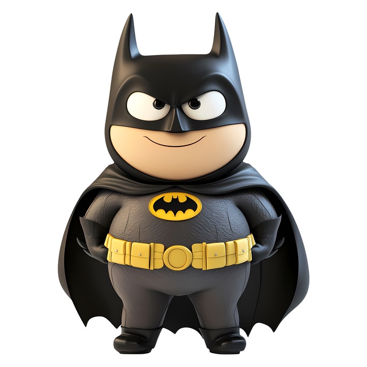 Sticker Adeziv Cu Batman – Poveste DC Fermecatoare, Cadou Nostalgic si Magic, cu Margini Albe, PVC Vinyl 10CM