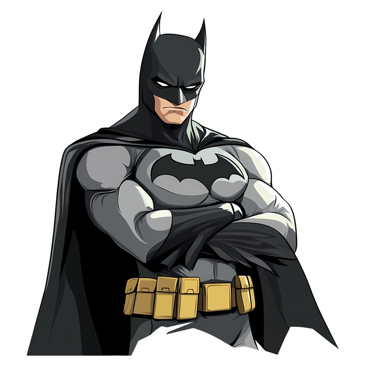 Sticker Adeziv Cu Batman – Poveste Aventuroasa DC, Cadou Inspirat si Fermecator, cu Margini Albe, PVC Vinyl 90CM