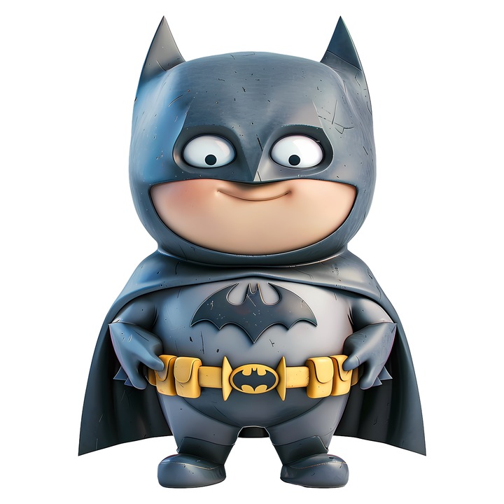 Sticker Adeziv Cu Batman – Poveste DC Aventuroasa, Cadou Inspirat si Colorat, cu Margini Albe, PVC Vinyl 28CM