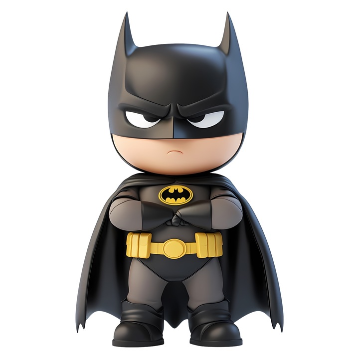 Sticker Adeziv Cu Batman – Erou DC Clasic, Cadou Colorat si Inspirat, cu Margini Albe, PVC Vinyl 10CM
