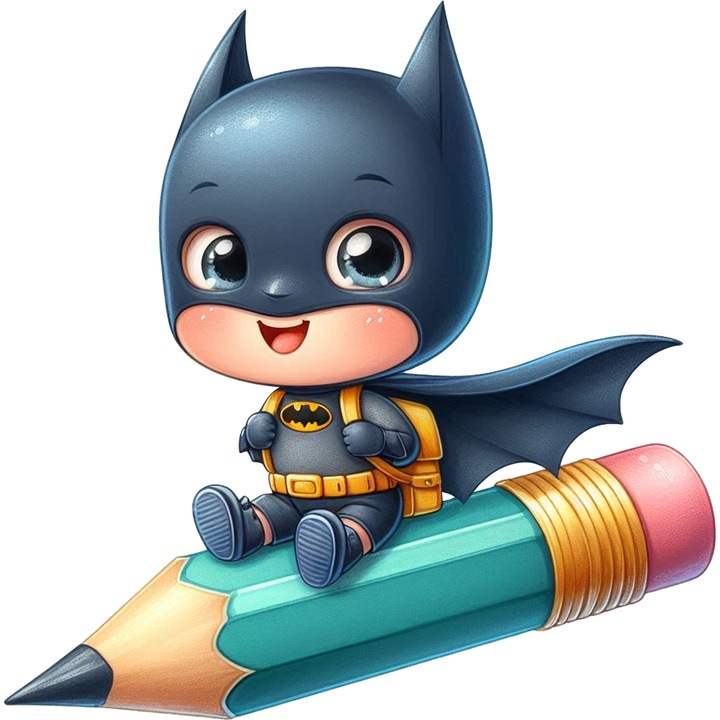 Sticker Adeziv Cu Batman – Poveste DC Colorata, Cadou Magic si Inspirat, cu Margini Albe, PVC Vinyl 28CM