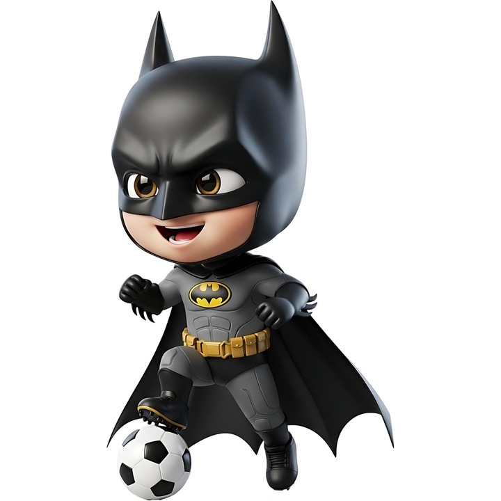 Sticker Adeziv Cu Batman – Personaj Vesel Gotham, Cadou Aventuros si Colorat, cu Margini Albe, PVC Vinyl 15CM