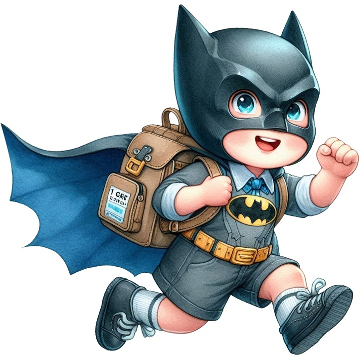 Sticker Adeziv Cu Batman – Poveste Disney DC, Cadou Colorat si Aventuros, cu Margini Albe, PVC Vinyl 28CM
