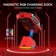 Безжична геймърска мишка ATTACK SHARK X11, лека, със зарядна станция RGB, кабел Tri-Mode-2.4G/USB-C/BT, 22K DPI, оптичен сензор PAW3311, превключвател HUYU, 5 програмируеми бутона за PC/Mac (червена и стикер)