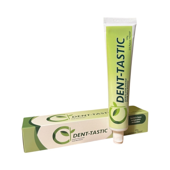 Паста за зъби DENT-TASTIC, Свежа мента, 100g - защита на венците и антиоксидантен ефект
