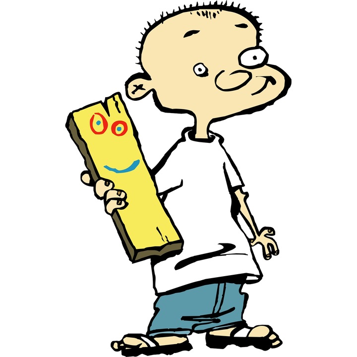 Sticker Adeziv Cu Johnny – Poveste Amuzanta si Aventuroasa, Cadou Special si Aventuros, cu Margini Albe, PVC Vinyl 90CM