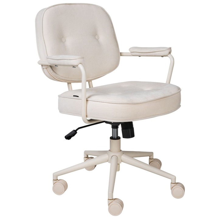 Scaun de birou Paramus Alb-murdar