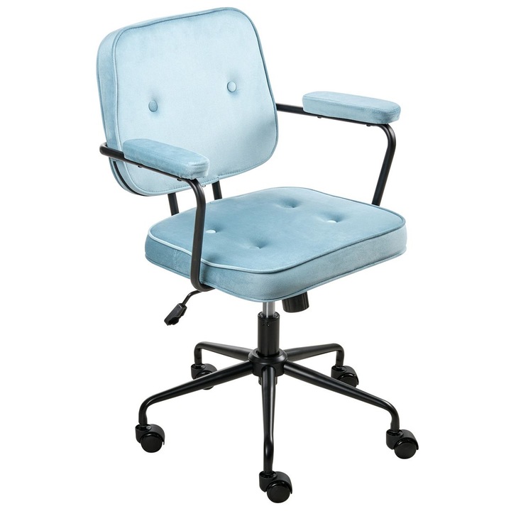 Scaun de birou Pawnee Catifea Albastru deschis