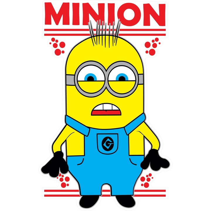 Sticker Adeziv Cu Minion Vise Cu Baloane, Joaca si Prieteni Sclipitori, Aventura si Bucurie, cu Margini Albe, PVC Vinyl 90CM
