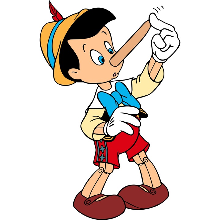 Sticker Adeziv Cu Pinocchio – Stele Dansatoare Pe Luna – Aventura, Copii si Magie, cu Margini Albe, PVC Vinyl 90CM