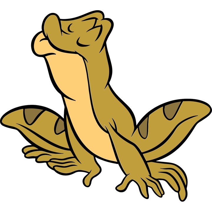 Sticker Adeziv Cu Printesa si Broscoiu Printul Naveen – Fluturi si Prieteni Veseli – Prietenie, Emotie si Curaj, cu Margini Albe, PVC Vinyl 10CM