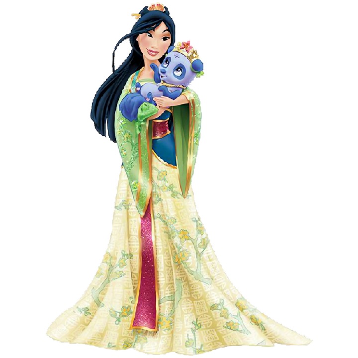 Sticker Adeziv Cu Mulan Calea Sperantei, Magie si Prietenie Curajoasa, Lupta si Onoare, cu Margini Albe, PVC Vinyl 90CM