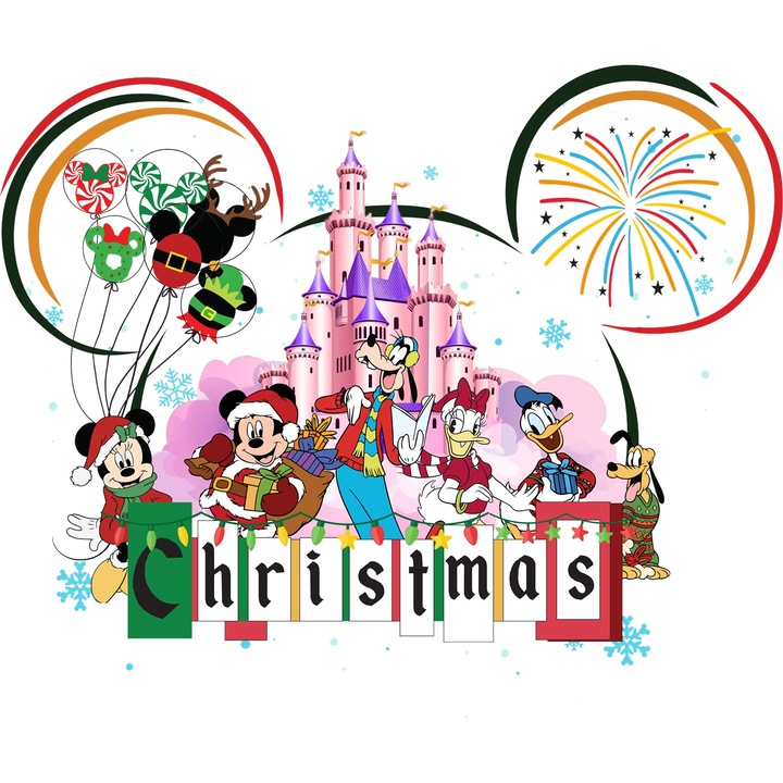 Sticker Adeziv Cu Mickey si Minnie – Calatoria Aventurii Vesela – Prietenie, Emotie si Zambete, cu Margini Albe, PVC Vinyl 90CM