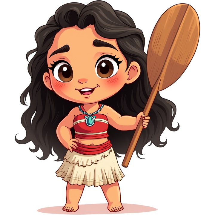 Sticker Adeziv Cu Moana – Fluturi Curajosi Sub Stele – Aventura, Copii si Distractie, cu Margini Albe, PVC Vinyl 90CM