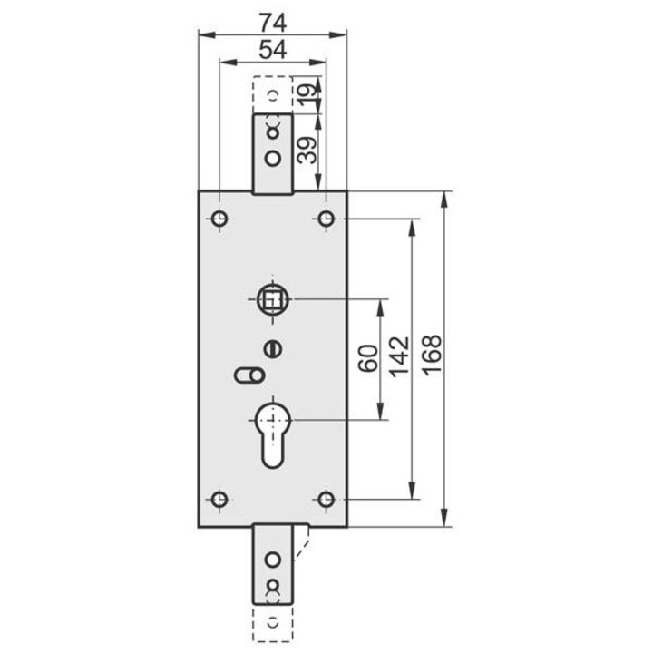 Broasca, UN, zinc alb, cu mecanism de blocare cu cheie