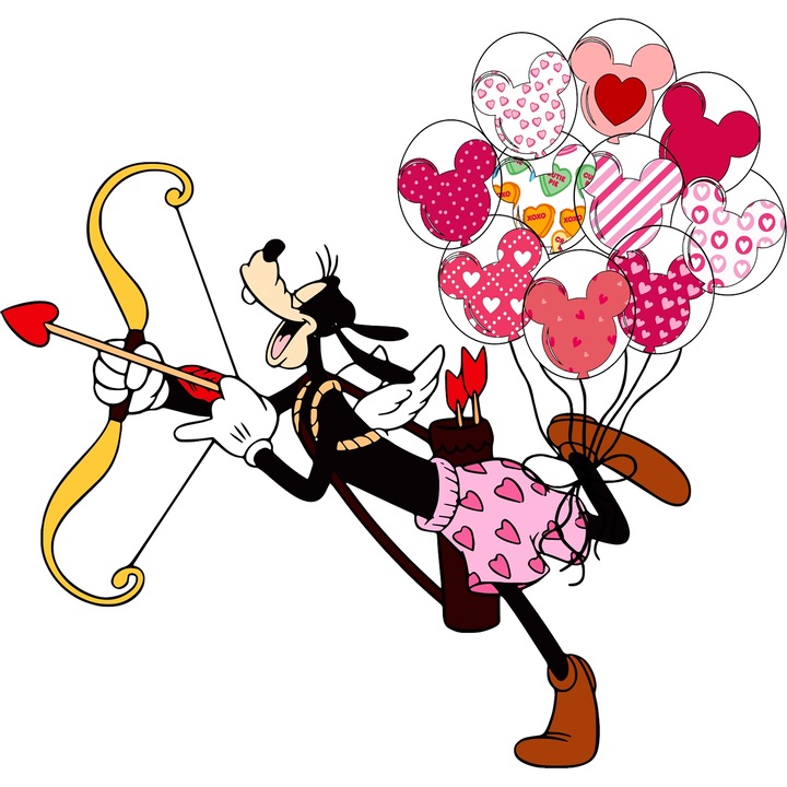 Sticker Adeziv Cu Goofy - Personaj din "Mickey Mouse" - Zambetul contagios al lui Goofy, cu Margini Albe, PVC Vinyl 90CM