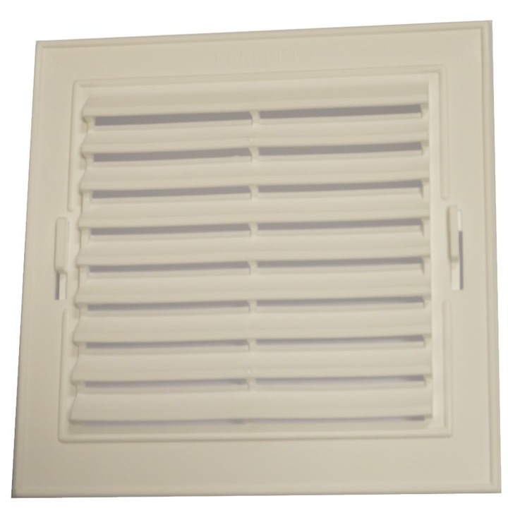 Grilaj ventilatie, UN, Plastic, 14x14cm, alb