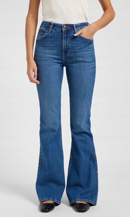 Blugi dama 112363802, Lee, Bumbac, Albastru, Albastru, W30-L33