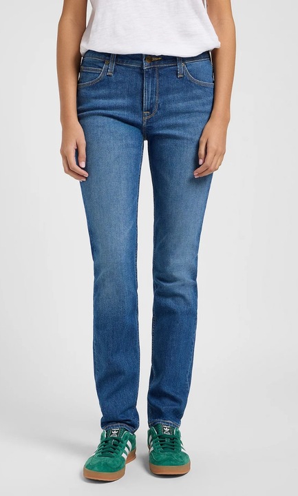 Blugi dama 112366356, Lee, Bumbac, Albastru, Albastru inchis