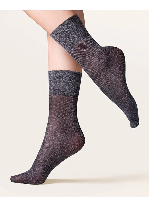 Sosete dama NeliNo Tova UNI, 20 den, elastic, cu fir stralucitor, poliamida/elastan, universal