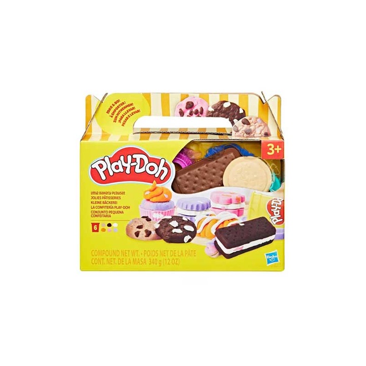 Set Play-Doh Little Bakery, Hasbro, 2 culori, 1 figurina