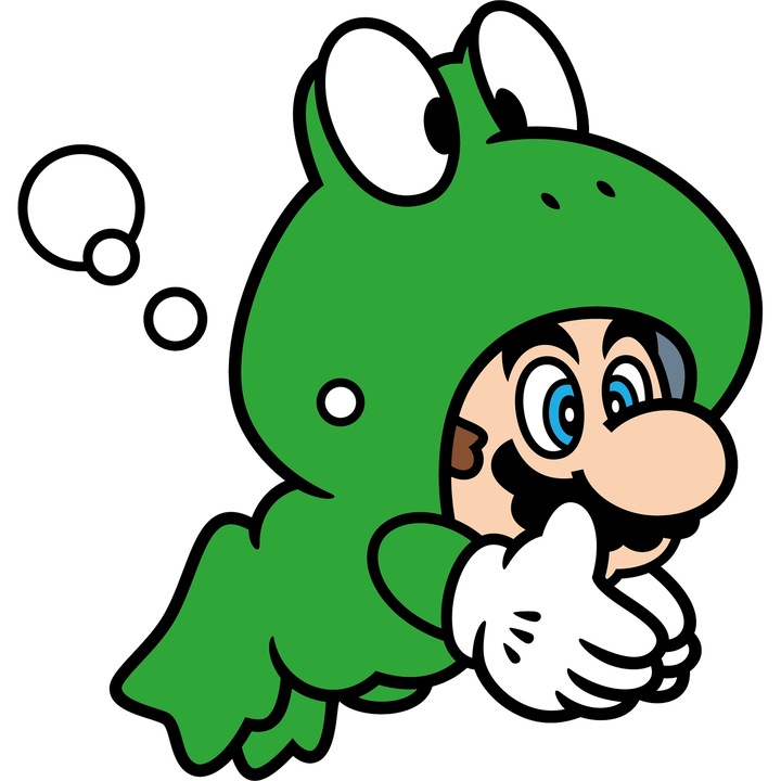 Sticker Adeziv Cu Mario – Aventura Roz – Prietenie, Zambete si Curaj, cu Margini Albe, PVC Vinyl 90CM