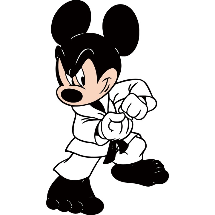 Sticker Adeziv Cu Mickey Mouse – Calatoria Prieteniei – Prietenie, Aventura si Curaj, cu Margini Albe, PVC Vinyl 90CM