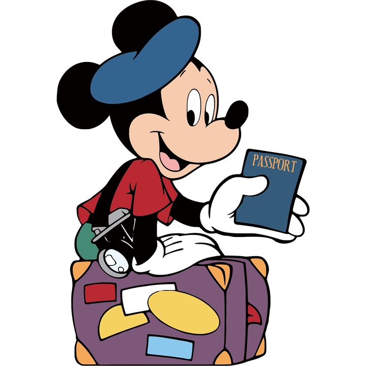 Sticker Adeziv Cu Mickey Mouse – Stelele Rozului – Aventura, Prietenie si Emotie, cu Margini Albe, PVC Vinyl 90CM