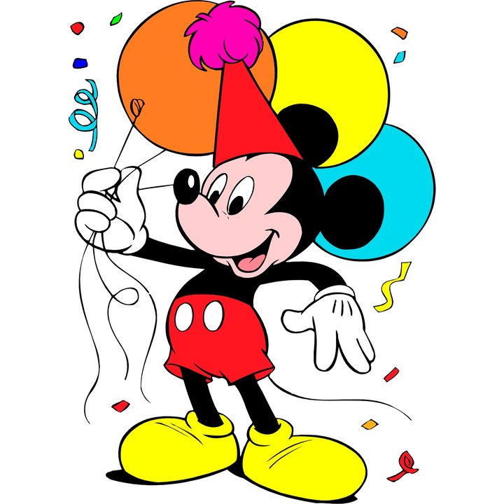 Sticker Adeziv Cu Mickey Mouse – Cufarul Magic – Emotie, Aventura si Prietenie, cu Margini Albe, PVC Vinyl 90CM